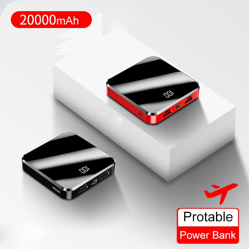 Power Bank 20000mAh Portable Charging PowerBank 20000 mAh USB Type C Poverbank External Battery Charger For Xiaomi Mi 9 8 iPhone