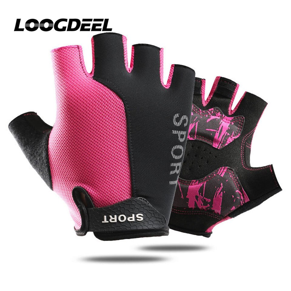 LOOGDEEL Gym Heavyweight Sports Exercise Weightlifting Gloves Body Building Training Sport Fitness Gloves for Fitness Equipment: Red / XL