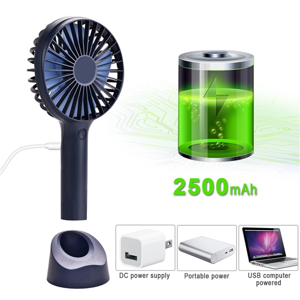 Handheld Mini Fan Desktop Outdoor Portable Hand Fans Usb Rechargeable 4 Adjustable Speed Level Small Fan Mini Pocket