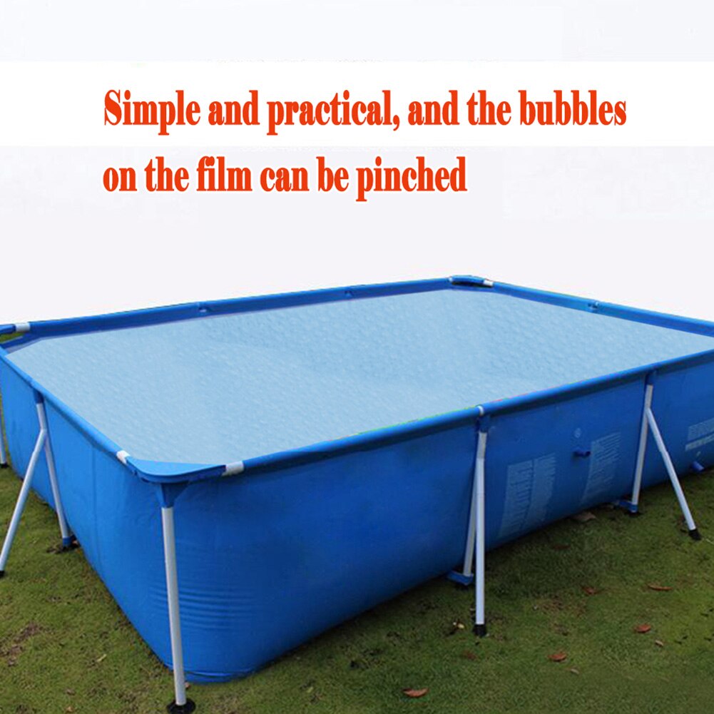 Swimming Pool Cover Protector Solar Rectangular Protection Heat Tarpaulin For Outdoor Garden Pool Rain Dust Proof Durable