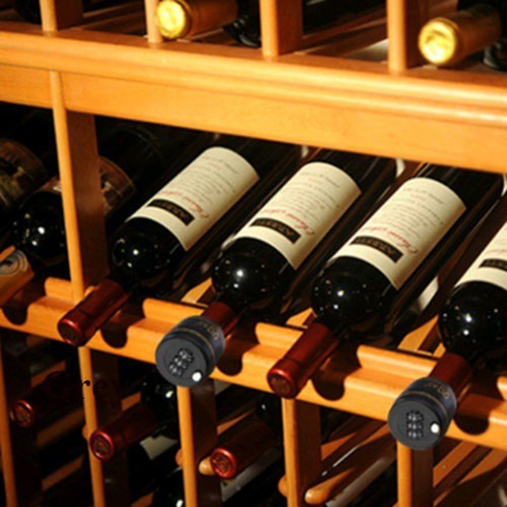 Plastic Bottle Password Lock Combination Wine Bottle Lock Wine Stopper Vacuum Plug Device Preservation For Furniture Hardware