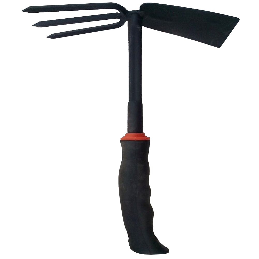 Weeding Hand Tool Two Head Non Slip Iron Digger Portable With Fork Rustproof Cultivator Garden Hoe Multipurpose Durable