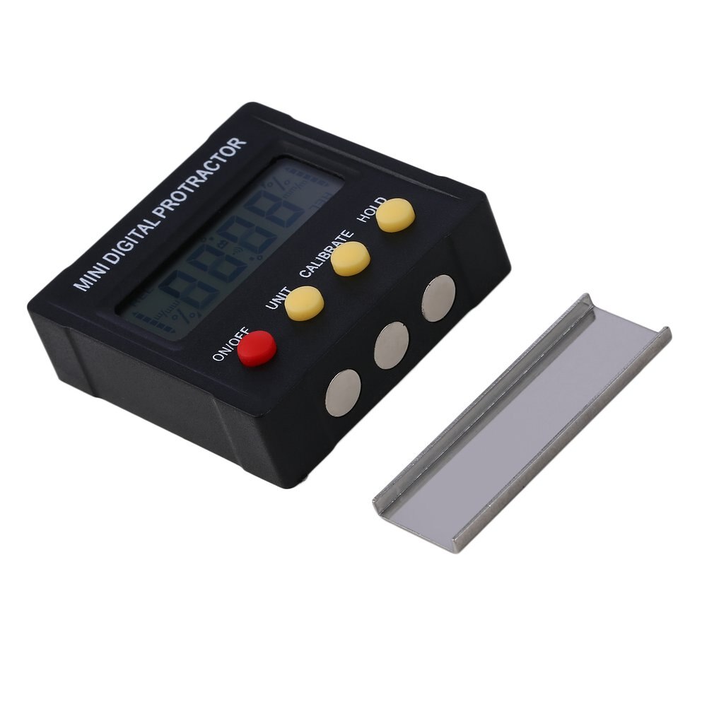 360 Degree Mini Digital Protractor Precise Inclinometer Electronic Angle Meter Level Box Magnetic Base Measuring Tools