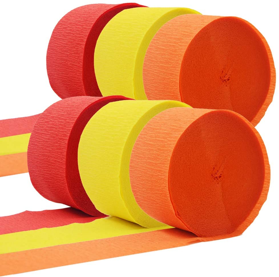 6 Rolls Crepe Paper Streamer Rolls Hanging Party Decor Eid Mubarak Ramadan Decor Weddiing Birtthday Party Backdrop Streamer: NO.10 6Rolls