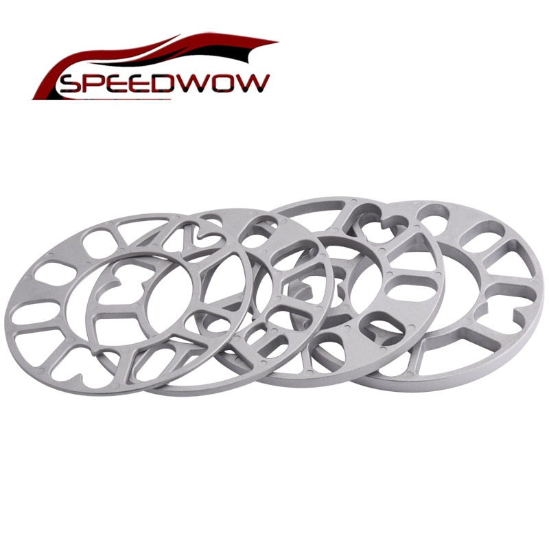 Speedwow 1Pc Aluminium Universal Car Wheel Spacer Shims Plaat 3Mm 5Mm 8Mm 10Mm Fit 4X100 4X114.3 5X100 5X108 5X114.3 5x120