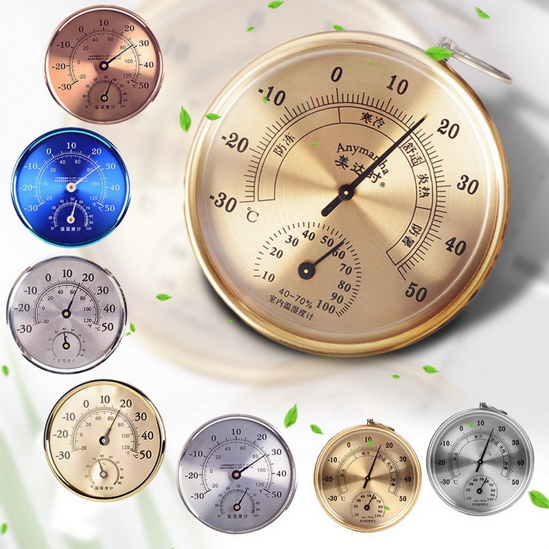 Thermometer hygrometer analoge temperatuur- en vochtigheidsmonitor voor slaapkamer woonkamer kantoor school