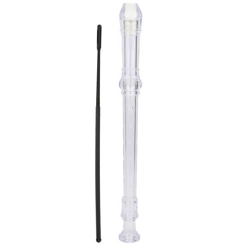 Instrumentos de viento de madera flauta clarinete 8 agujero G llave para chico educación temprana con varilla de limpieza instrumento Musical: Transparente