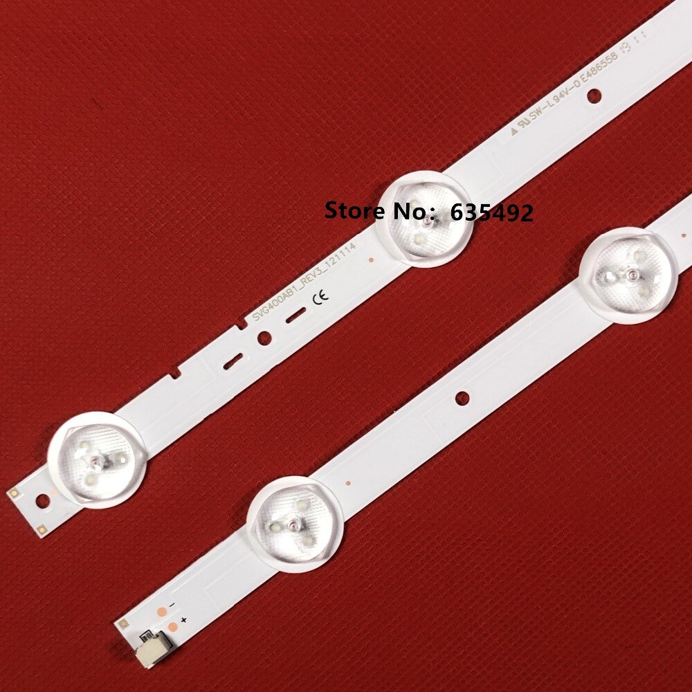 1set=10pcs 395mm LED Backlight strip 5 lamps For s ony KLV-40R470A KDL-40R473A SVG400A81 _REV3_121114 S400DH1-1