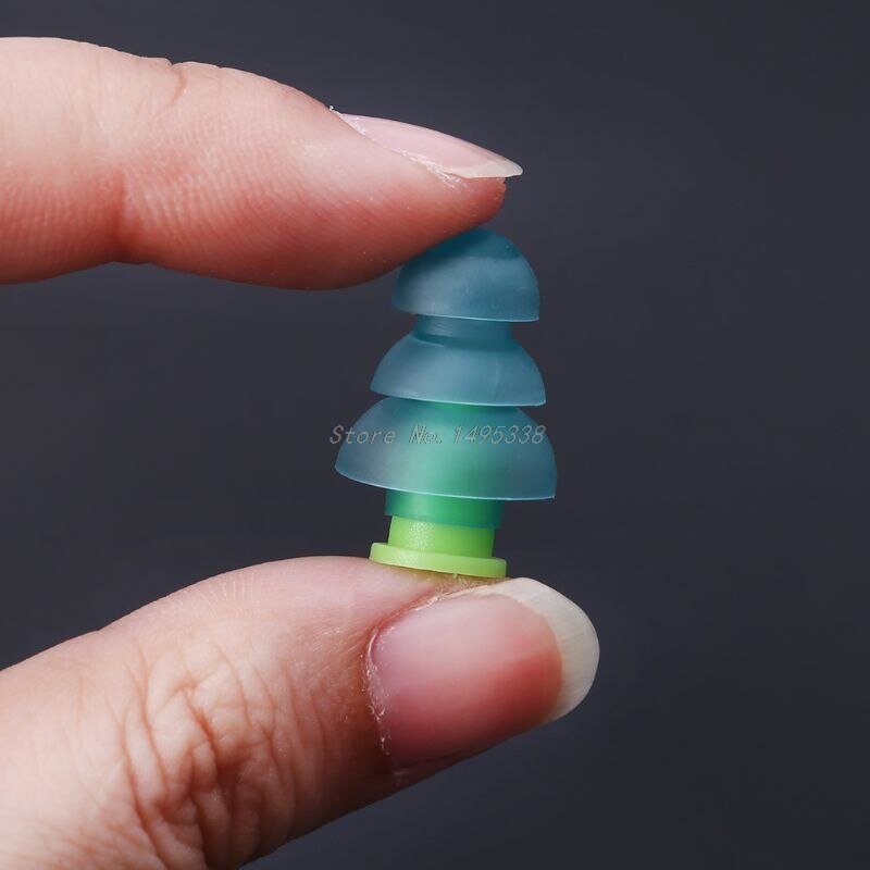 1 Pair Silicone Earplugs Noise Cancelling Reusable Ear Plugs Hearing Protection For Sleep DJ Bar Bands Sport Whosale