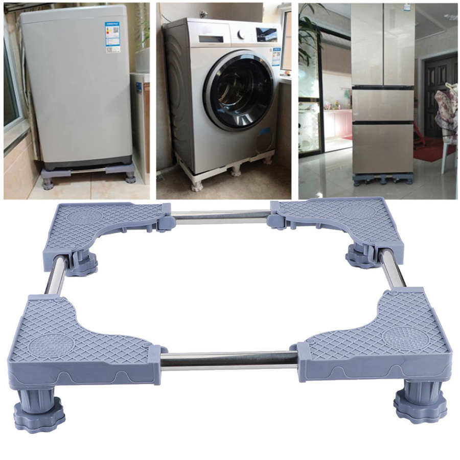 Washing Machine Stand Four-Legged Washing Machine Floor Stand Adjustable Base Bracket for Refrigerator Lavadoras