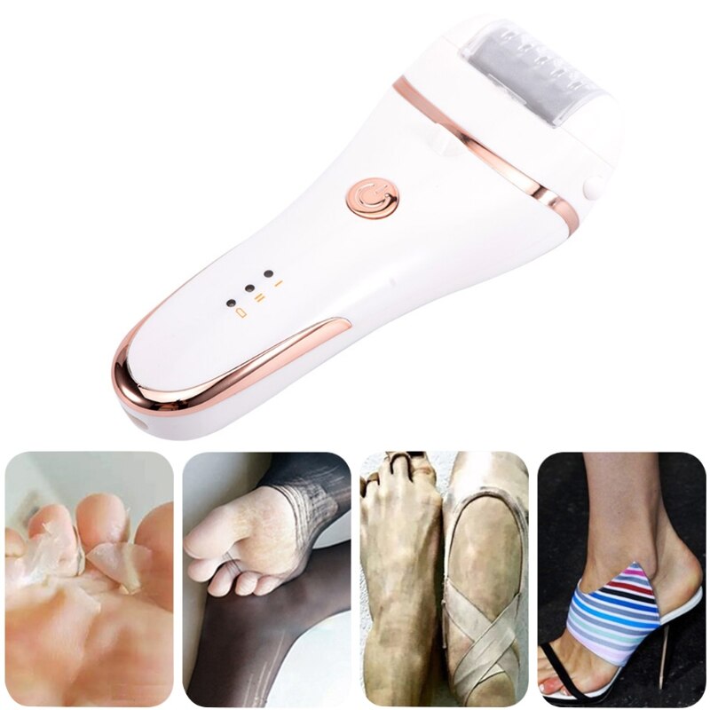 Electric foot callus rechargeable foot file, with 3 grinding heads waterproof