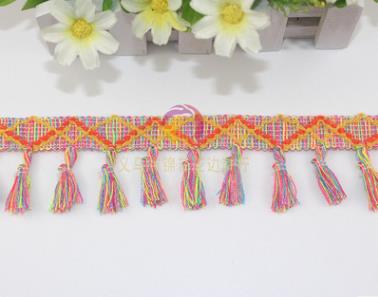 1 yard/lot kwastjes franjes katoenen kant rand kleding naai accessoires gordijn lint naai kant stof voor doe-het-zelf knutsel kleding: 13 kleurrijke