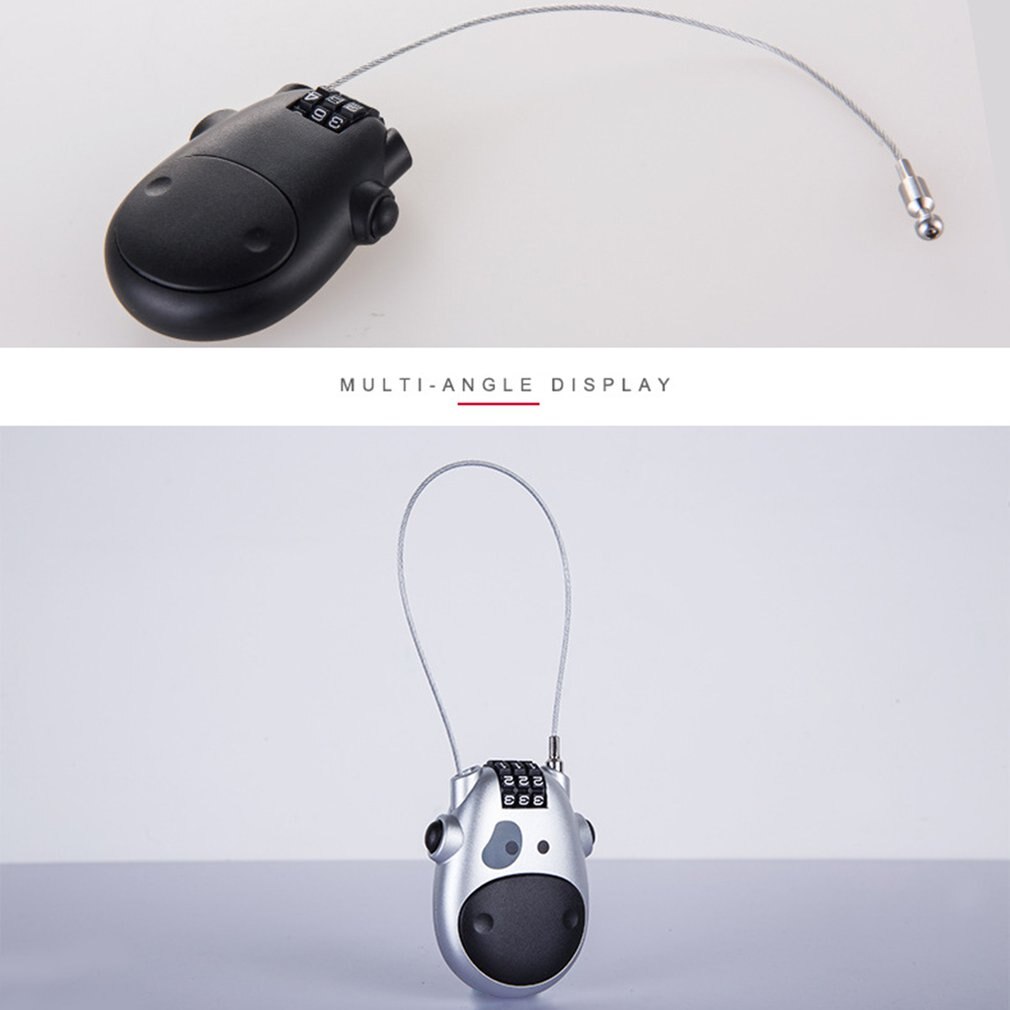 Telescopic Wire Rope Steel Cable Wire Code Lock Security Lock Suitcase Car Sled Motorcycle Digit Password Lock