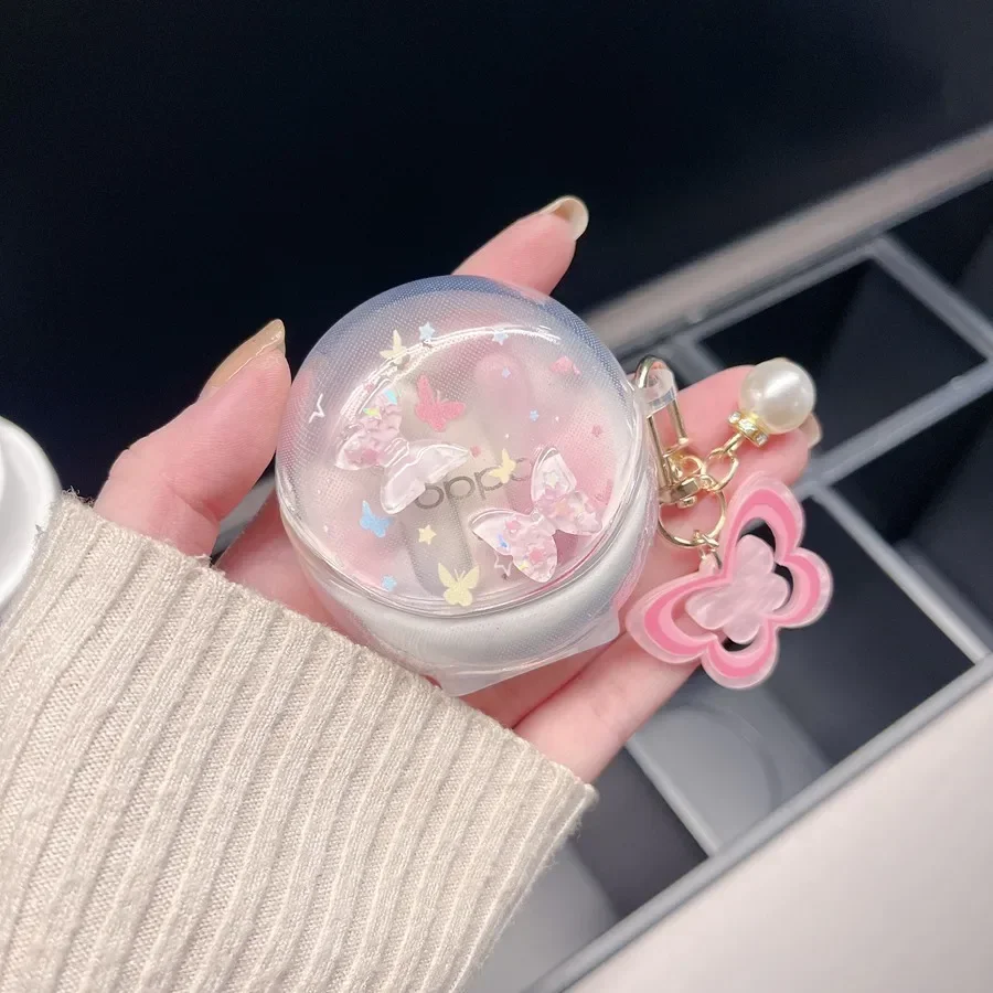 Voor OPPO Enco AIR 3/R2/r3 case mode Bloem Siliconen Transparante Oortelefoon Cover voor OPPO Enco R2 case: XS / Olive