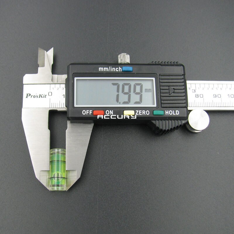 100pcs 8*20mm Plastic tube level protractor Acrylic Bubble level Circular spirit level vial