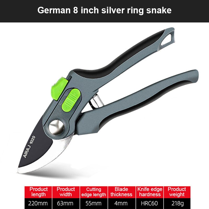 Plant Trim Horticulture Pruner Cut Secateur Shrub Garden Scissor Tool Branch Shear Orchard Pruning Shears Folding Saw Set: Ring Snake