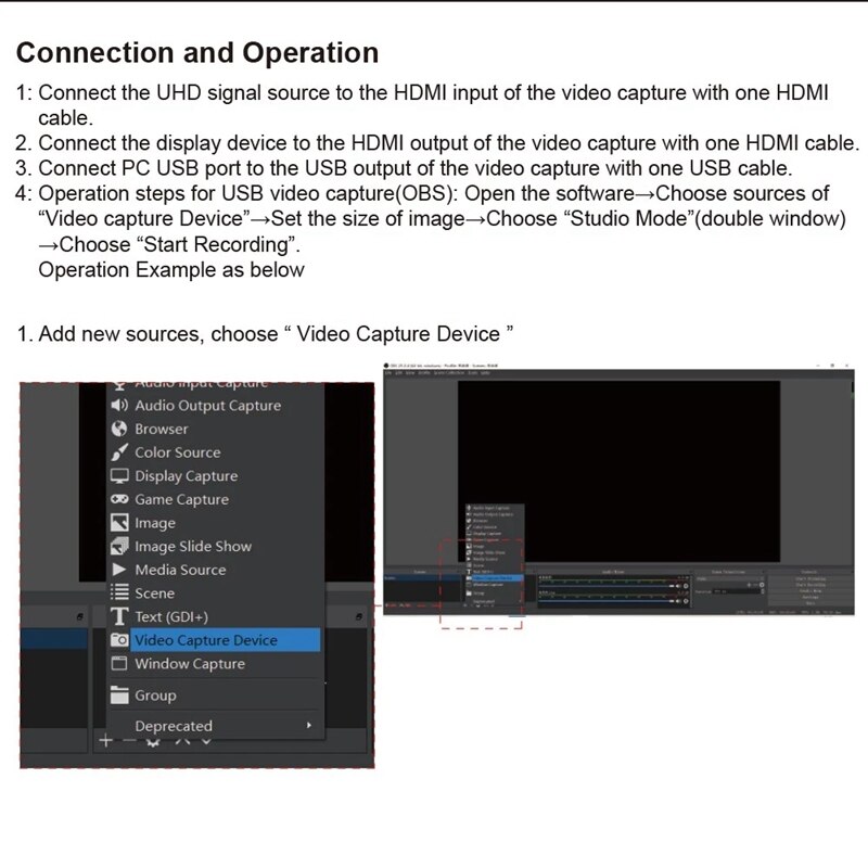 4K HDM I 1080P Tarjeta de captura de vídeo USB de alta definición con bucle