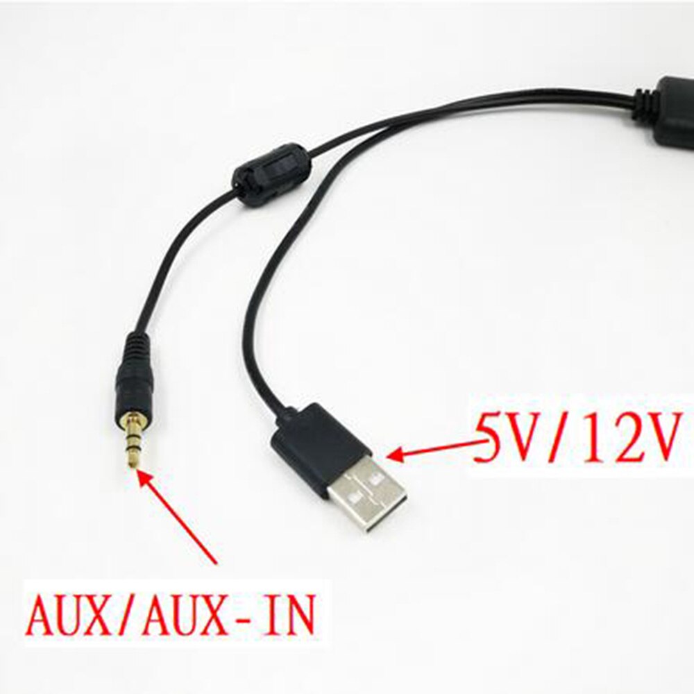 Universele Auto Draadloze Bluetooth5.0 Ontvanger 3.5Mm Aux Usb Audio Adapter Voor Bmw 5V / 12V Compatibel Usb poort