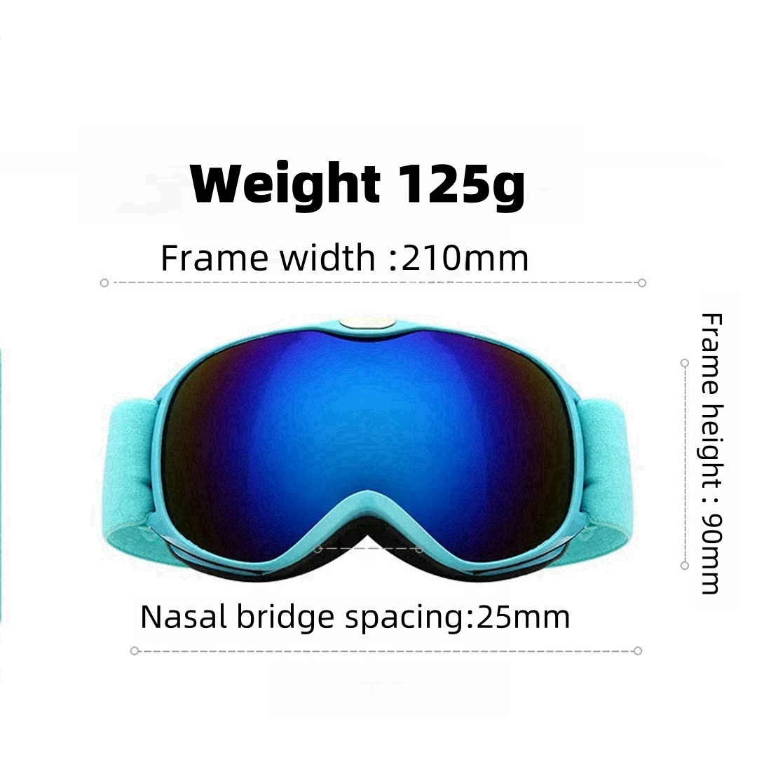 Ski Glasses Kids 4-14 Years Old Double Layer Anti Fog Windbreak Safety Glasses UV400 All Day Skiing Glasses Winter Anti-Glare