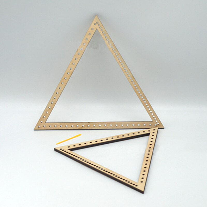 Herramienta para tejer telar Triangular de madera para tejer campanilla de viento hecha a mano atrapasueños adorno colgante en la pared suministros para el hogar