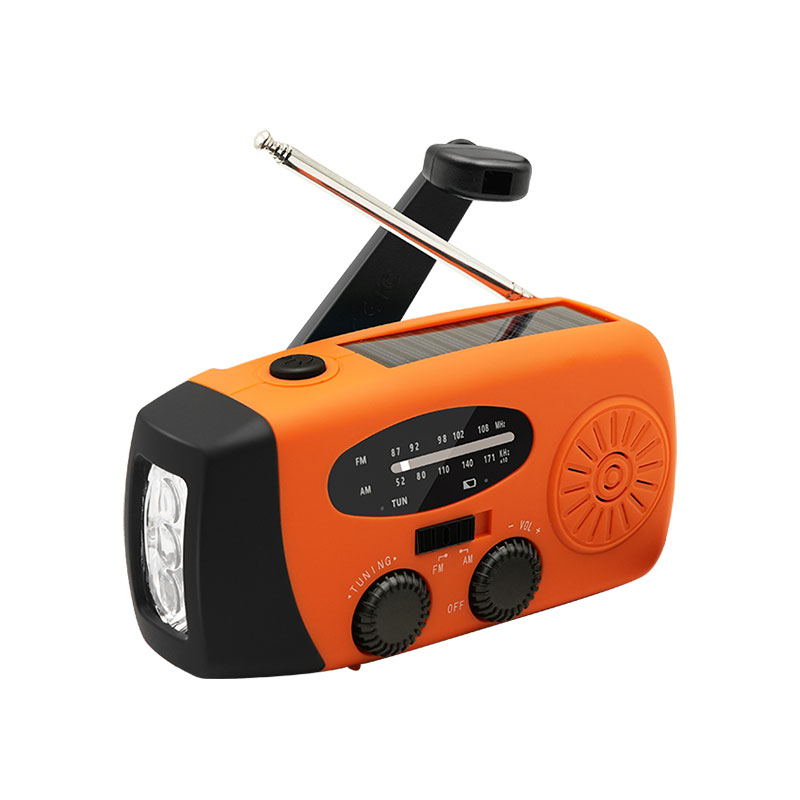 Radio portátil de emergencia, manivela Solar de 2000mAh, cargador de teléfono móvil, Radio AM/FM, linterna LED, luz nocturna para interiores y exteriores: Rosa