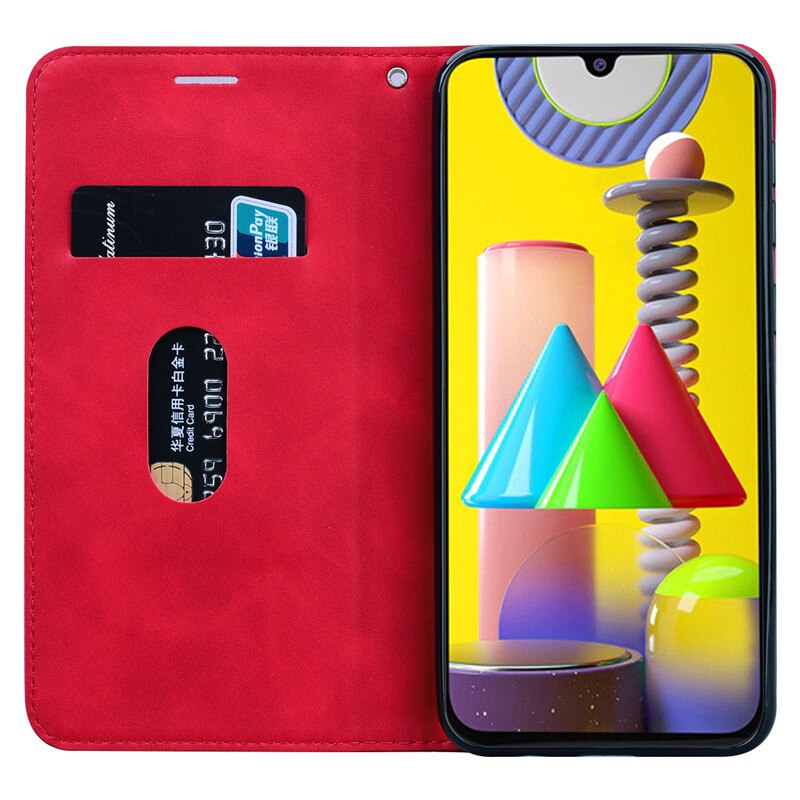 Leather Case Voor Samsung M31 Gevallen Volledige Beschermende Flip Wallet Case Op voor Samsung Galaxy M31 M315F M 31 SM-M315F/DS Telefoon Coque