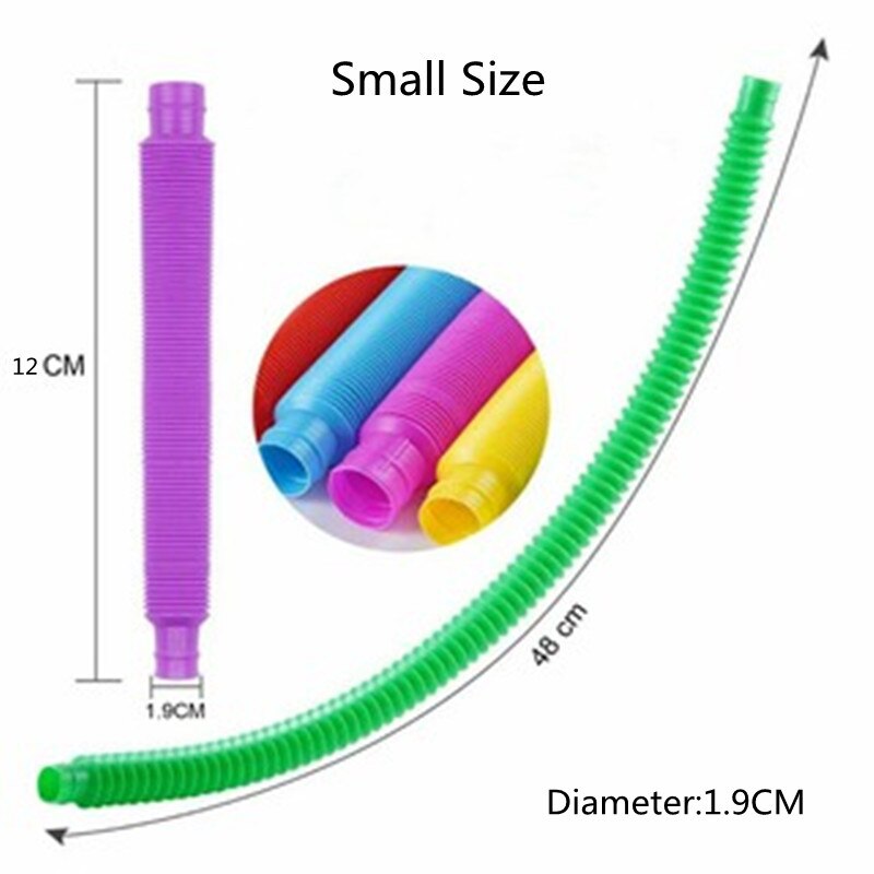 Giocattoli colorati per tubi Pop Fidget per bambini strumenti sensoriali per giocattoli pieghevoli educativi antistress