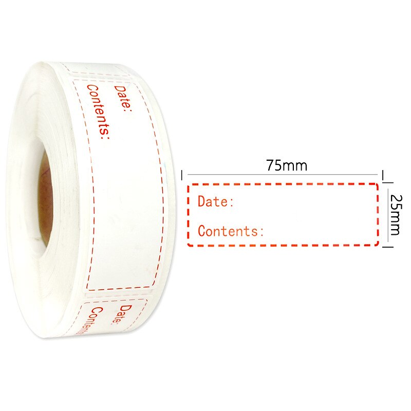 150/600pcs Material Food Storage Label Refrigerator Freezer Food Storage Date Content Stickers for Container Bottle Jar Packing: Red / 150pcs