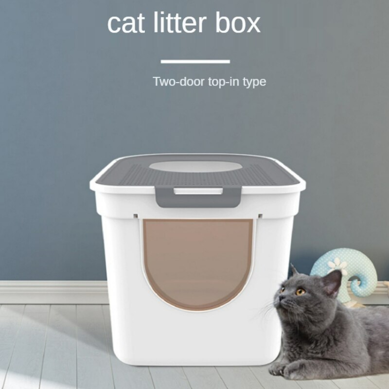 Full Enclosed Litter Box Cats Bedpans Pet Litter Tray Potty Toilet Anti Splash Deodorant Kitten Products Dormatory Cama Gato