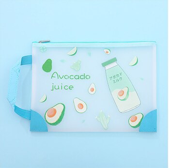 1 Uds. A4 A5 aguacate cremallera TPU impermeable carpeta de archivos de papel libro lápiz estuche de bolígrafo bolsa para documentos para oficina suministros para estudiantes: DaHaoXianRenZhang