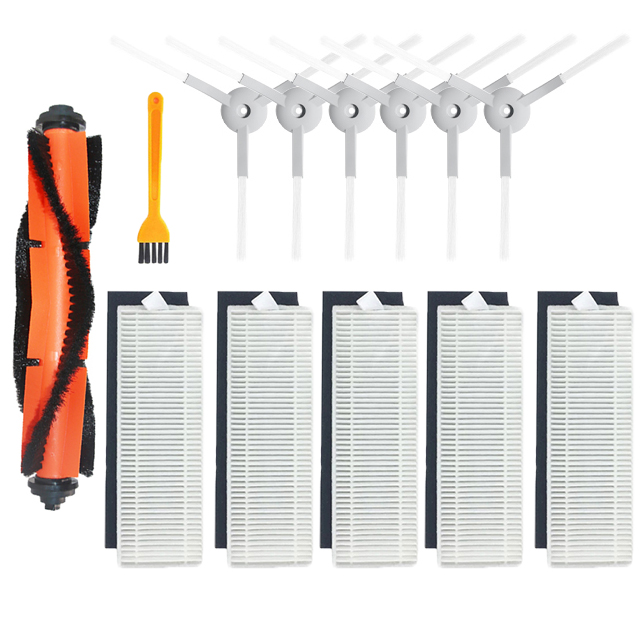 Principal escova lateral hepa filtro mop pano peças de reposição para xiaomi mijia g1 mjstg1 mi robô vácuo-mop acessórios essenciais: Borgonha