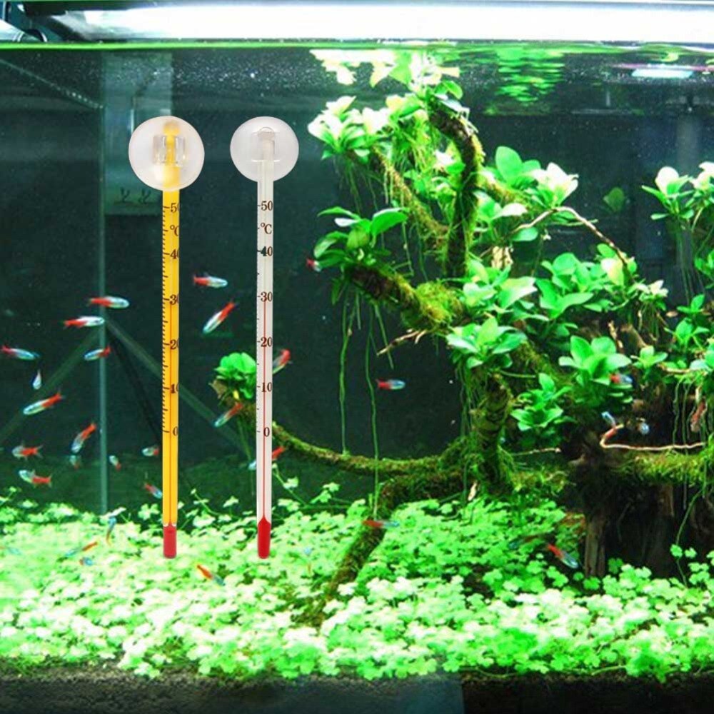 15Cm Aquarium Glas Aquarium Thermometer Aquarium Dompelpompen Glazen Thermometer Decor Met Zuignap Voor Acuario Aquario