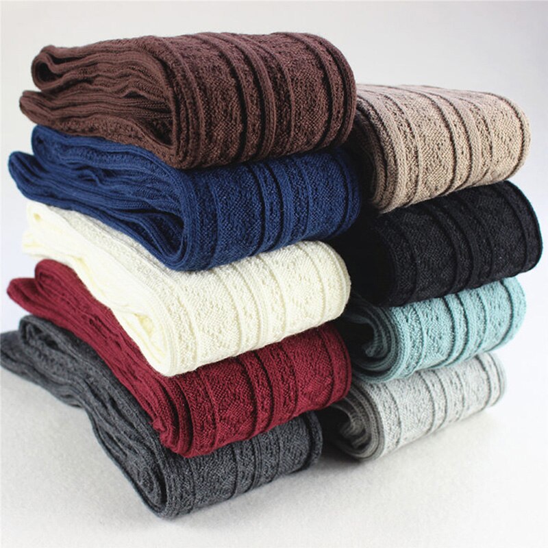 #39 für damen, lange wintersocken im harajuku-stil, knielange socken, warme, einfarbige freizeitsocken für damen
