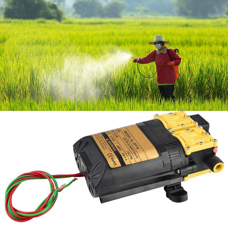 12V High Pressure Agricultural Electric Water Pump Water Sprayer Pump Mini Motor Water Pump with Adapter