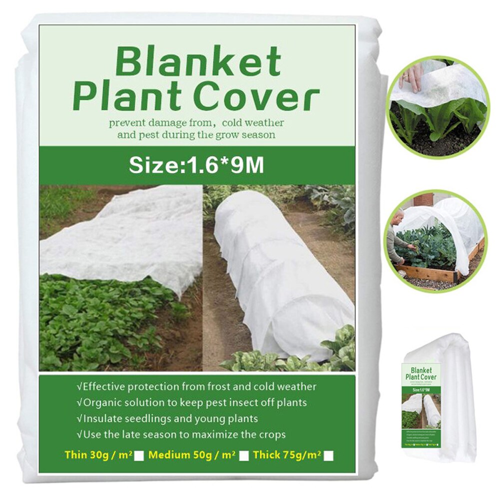Cubierta anticongelante para plantas, Protector para jardín, tela no tejida, para frutas, verduras, protección contra heladas, blanco, 1 Uds.