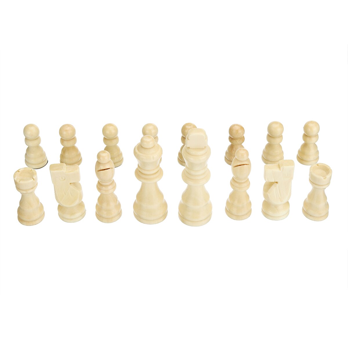 32 Chess Pieces Wooden Complete Chessmen International Word Chess Game Entertainment 77MM