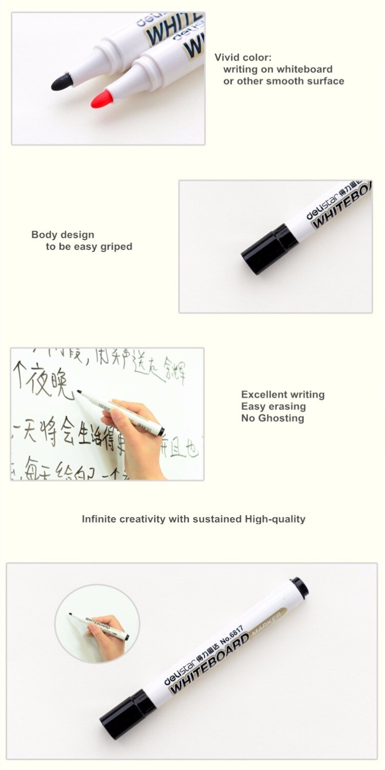 10 stk / parti tavle tusch farvet whiteboard pen quadro branco para escrever kontorartikler materiale escolar skole  f512