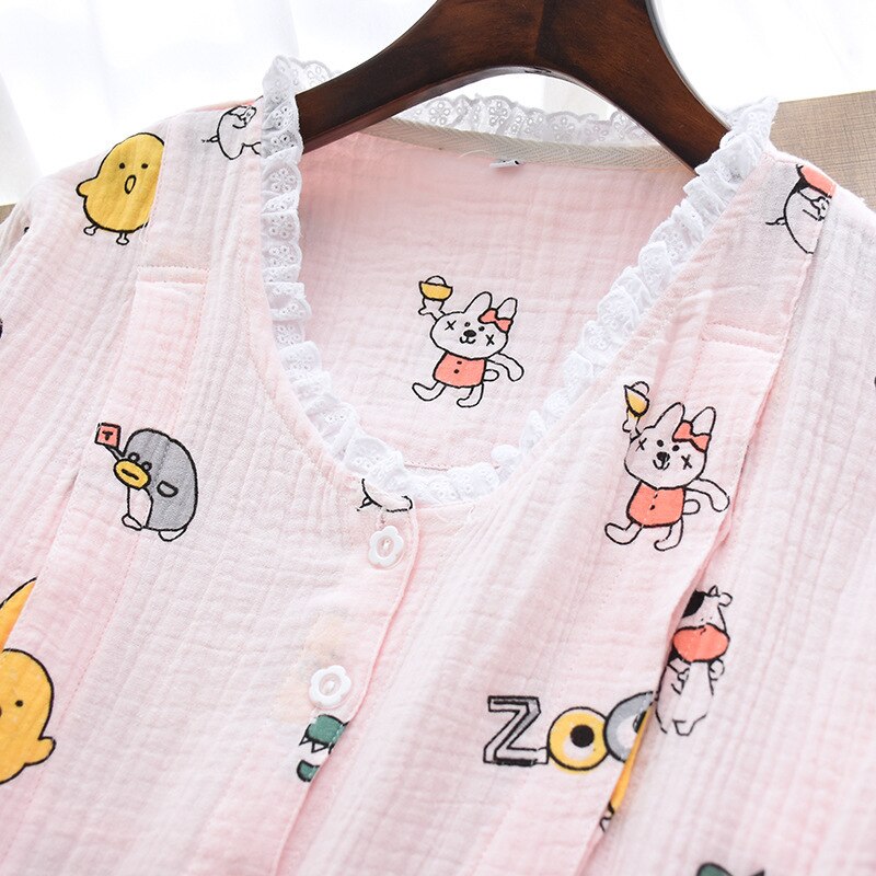 Top de lactancia de algodón, camisones para embarazadas, pijama de botones de maternidad de manga larga, Conjunto de pijama para embarazo