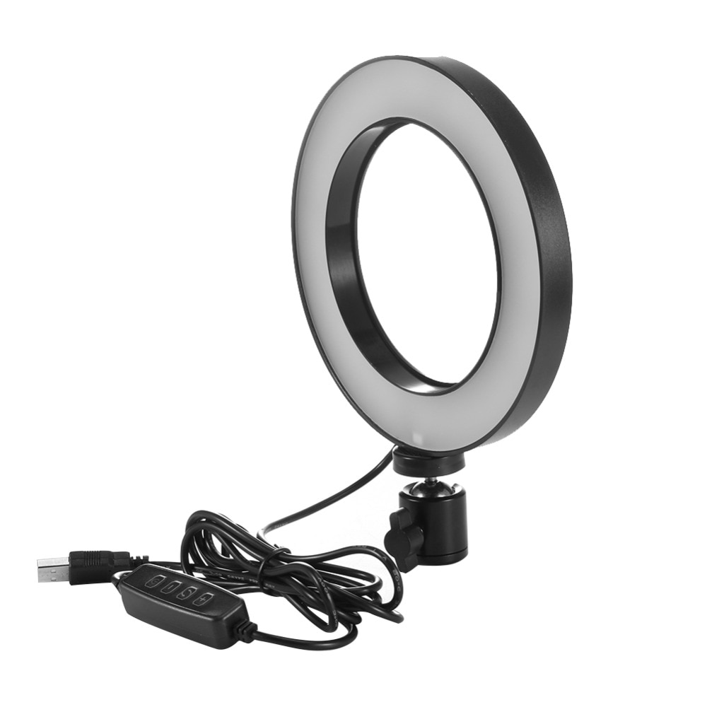 Protable Dimmable LED Studio Camera Ring Light Photo Phone Video Light Annular Lamp Ring Fill Light