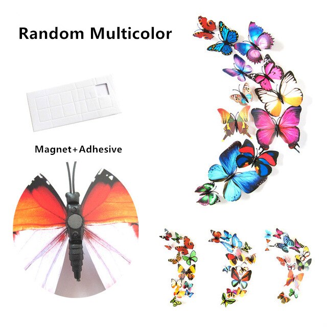 12 stuks bloemen vlinder diy decoratie stickers kinderen diy knutsel thuis feest decoratie kamer muurkunst: I
