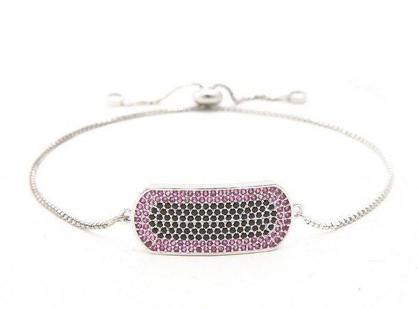 Goud Zilver Ketting Armband Micro Pave Cz Touw Kleur Zirconia Aangepast Macrame Armband Bangles Jtu4 Charms Vrouwen Sieraden: 2