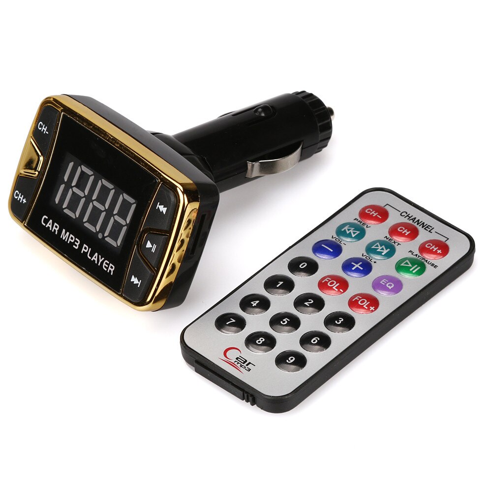 MP3 Player Wireless FM Transmitter Modulator Car Kit USB SD TF MMC LCD Remote Plug cigarette lighter directly