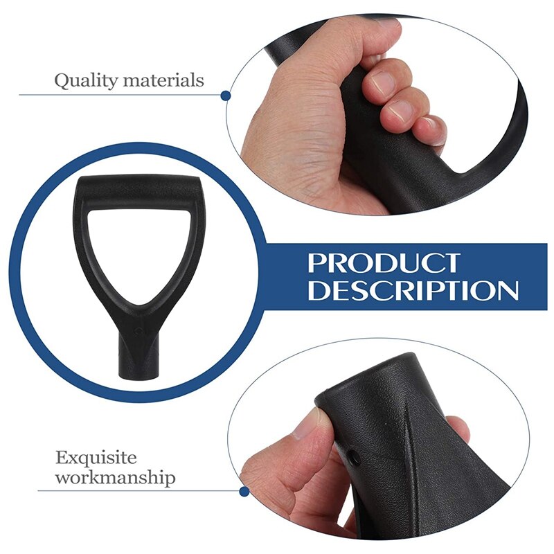 4Stck D Griff Hand Schaufel handhaben Pro Graben Scoop zurück Sparer Ersatz Rechen Gartenarbeit Werkzeug Schnee Entfernung Garten Werkzeug