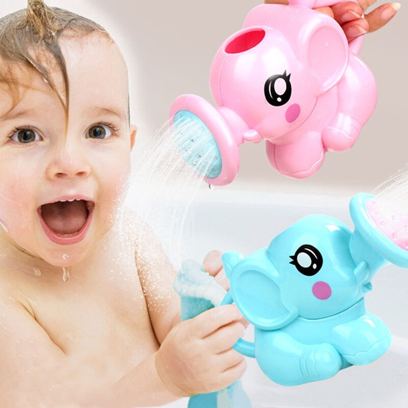 Baby tegneserie elefant bruser kop barn vaske hår værktøj shampoo kop børn bruser vand ske bad legetøj multifunktionelt