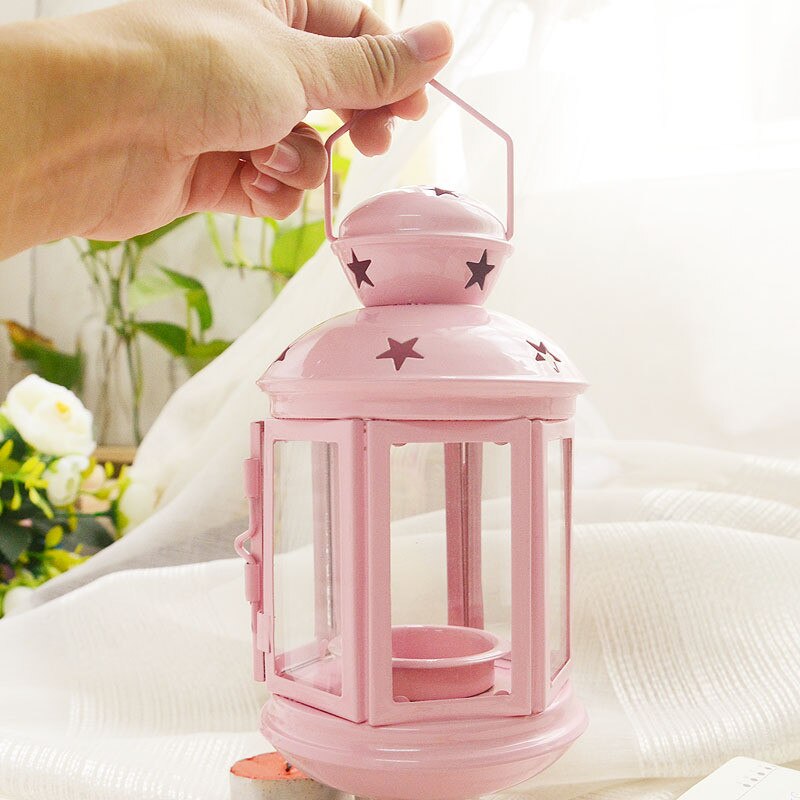 Oversized Metal Candle HolderOutdoor Windproof Candlestick for Wedding Home Lantern Decoration Candle Stand Marriage Candelabra