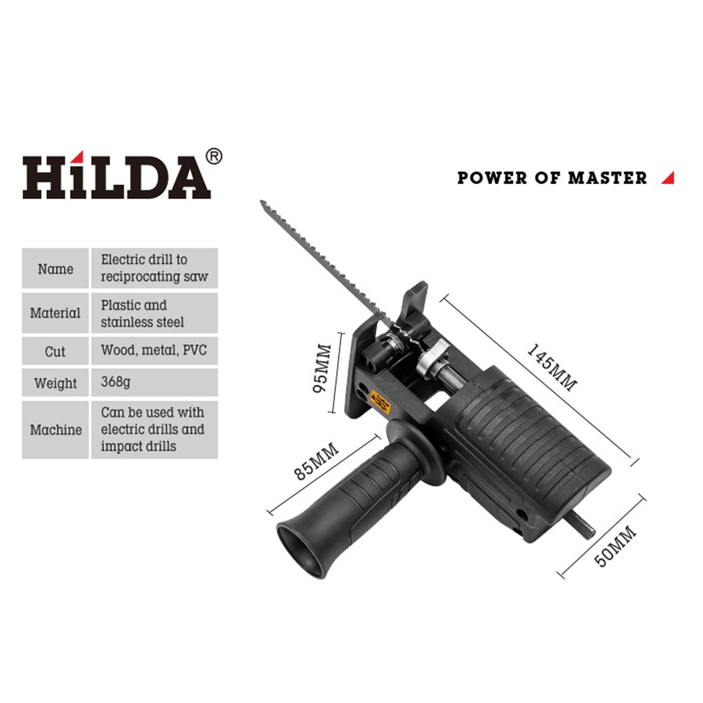 Elektrische Boor Aangepast Om Elektrische Zaag Reciprozaag Attachment Adapter Huishoudelijke Multifunctionele Hout Cutter Houtbewerking