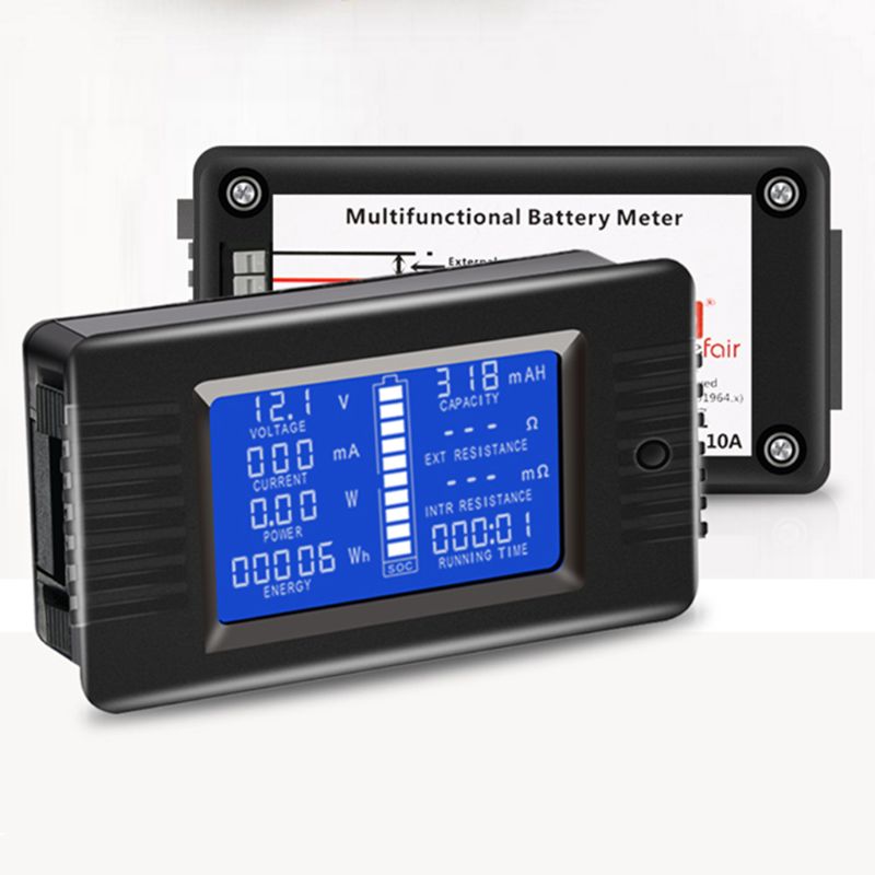 Dc 0-200v 0-300a batteritester voltmeter amperemeter strømspænding strømimpedans kapacitet energitidsmåler monitor