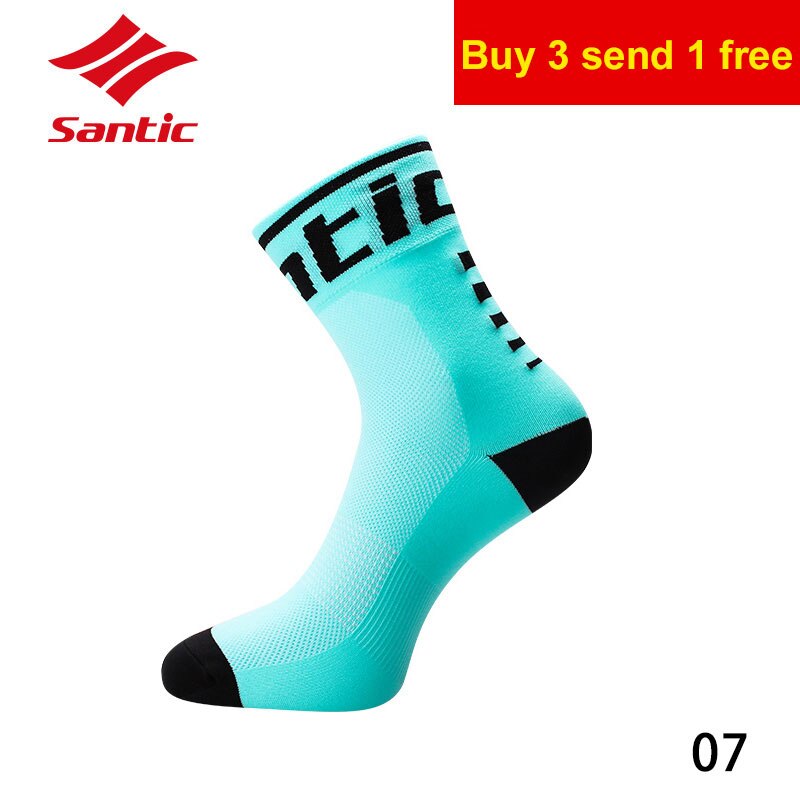 Santic-Calcetines profesionales para ciclismo, medias antideslizantes y transpirables para deportes al aire libre, , MTB: 07-1 pair