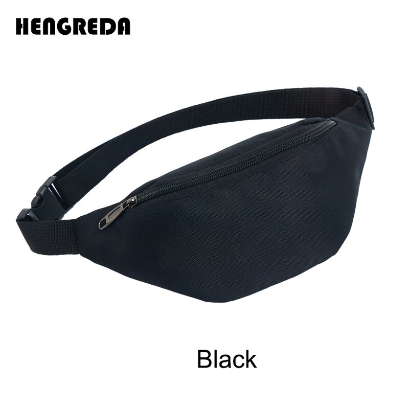 Women Fanny Pack Waist Bag Belt Bag Hengreda Travel Hip Bum Pocket 600D Waterproof Festival Party Sling Chest Daypack: Black