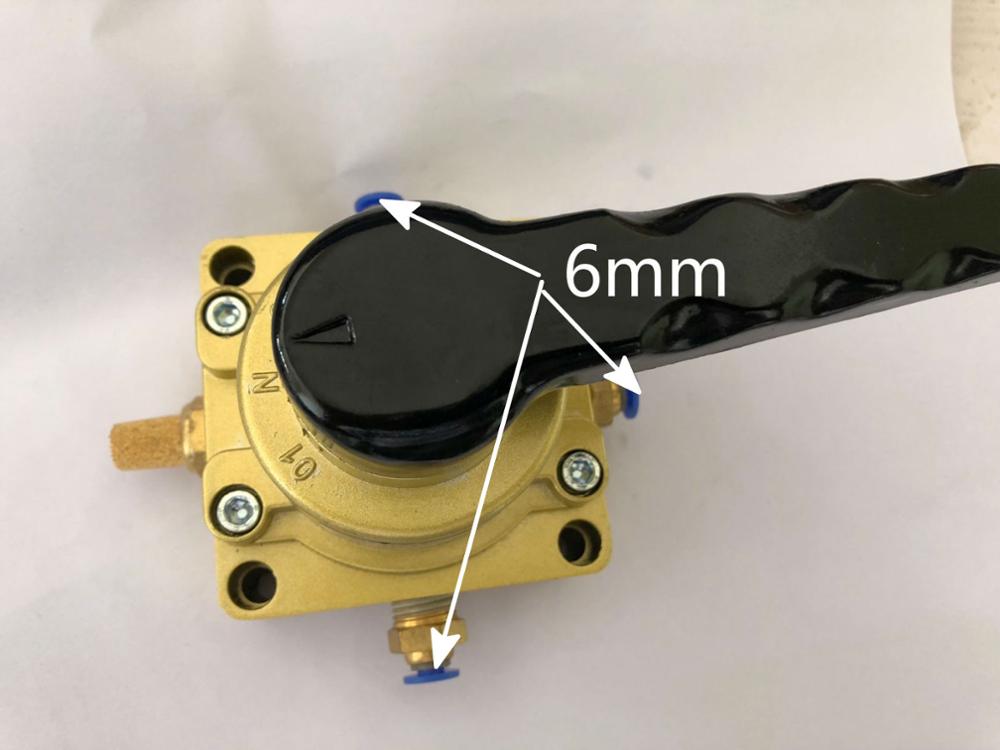 HV200-02 Pneumatic switch three four-way hand rotary valve one to two manual air valve switch reversing valve VH200-02 HV400-02: Blue